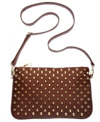 Toughen up your everyday look with this studded silhouette from Steve Madden that channels your inner rocker chic. Instantly transforms from a shoulder bag to a clutch, for an out-all-night attitude. Toughen up your everyday look with this studded silhouette from Steve Madden that channels your inner rocker chic. Instantly transforms from a shoulder bag to a clutch, for an out-all-night attitude.