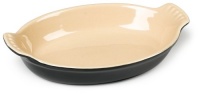 Le Creuset Heritage Stoneware Petite Oval Au Gratin Dish, Black Onyx Le Creuset Heritage Stoneware Petite Oval Au Gratin Dish, Black Onyx