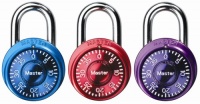Master Lock 1533TRI Mini Combination Locks in Blue, Purple, and Pink, 3-Pack Master Lock 1533TRI Mini Combination Locks in Blue, Purple, and Pink, 3-Pack