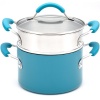 KitchenAid Aluminum Nonstick 3-Qt. Covered Saucepot with Stainless Steel Steamer Insert, Peacock