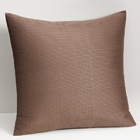 Metallic glistens in any setting. A Euro sham in a lush silk, embellished with textured dashes throughout. Metallic glistens in any setting. A Euro sham in a lush silk, embellished with textured dashes throughout.