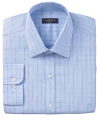 Introduce a pattern into your workday. This Club Room shirt does it in a subtle, sophisticated glen plaid. Introduce a pattern into your workday. This Club Room shirt does it in a subtle, sophisticated glen plaid.