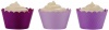 Dress My Cupcake Purple Trio Cupcake Wrappers, Set of 36