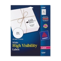 Avery High Visibility 2 1/2 Inch Diameter White Labels 300 Pack (5294) Avery High Visibility 2 1/2 Inch Diameter White Labels 300 Pack (5294)