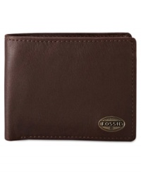 Add a clean classic to your card carrying style with this wallet from Fossil.