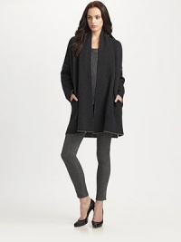 A rich blend of wool and cashmere in a double-faced knit, draped from shoulder to hem in a slouchy open-front style.High foldover necklineDropped shouldersOpen frontSlash pocketsAbout 30 from shoulder to hem70% wool/30% cashmereDry cleanImportedModel shown is 5'9½ (176cm) wearing US size Small. A rich blend of wool and cashmere in a double-faced knit, draped from shoulder to hem in a slouchy open-front style.High foldover necklineDropped shouldersOpen frontSlash pocketsAbout 30 from shoulder to hem70% wool/30% cashmereDry cleanImportedModel shown is 5'9½ (176cm) wearing US size Small.