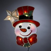 Kurt Adler 9-Inch Capiz Snowman Lighted Treetop Kurt Adler 9-Inch Capiz Snowman Lighted Treetop