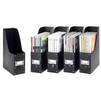 Whitmor 6551-372-5-BLK Plastic Organizer Collection Magazine Organizer Set of 5, Black Whitmor 6551-372-5-BLK Plastic Organizer Collection Magazine Organizer Set of 5, Black