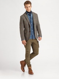A sportcoat is the cornerstone of any tailored look, and this multicolored style is expertly crafted in fine wool with a rich color palette and contrasting elbow patches, ideal for any autumn wardrobe.Button-frontWaist flap pocketsFully linedWoolDry cleanImported A sportcoat is the cornerstone of any tailored look, and this multicolored style is expertly crafted in fine wool with a rich color palette and contrasting elbow patches, ideal for any autumn wardrobe.Button-frontWaist flap pocketsFully linedWoolDry cleanImported