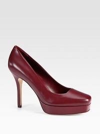 EXCLUSIVELY AT SAKS. Classic leather style with a platform and square toe. Self-covered heel, 4¼ (110mm)Self-covered platform, 1 (25mm)Compares to a 3¼ heel (80mm)Leather upperSquare toeLeather lining and solePadded insoleMade in Italy EXCLUSIVELY AT SAKS. Classic leather style with a platform and square toe. Self-covered heel, 4¼ (110mm)Self-covered platform, 1 (25mm)Compares to a 3¼ heel (80mm)Leather upperSquare toeLeather lining and solePadded insoleMade in Italy