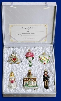 Old World Christmas Wedding Collection Ornament Box Set Old World Christmas Wedding Collection Ornament Box Set