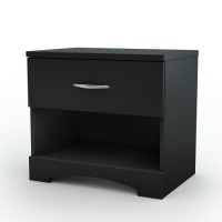 South Shore Furniture Step One Collection Night Stand, Pure Black South Shore Furniture Step One Collection Night Stand, Pure Black