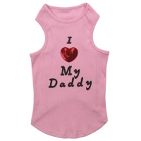 Casual Canine Cotton I Love My Daddy Dog Tank, X-Small, 10-Inch, Pink Casual Canine Cotton I Love My Daddy Dog Tank, X-Small, 10-Inch, Pink