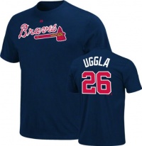 Dan Uggla Majestic Player Name & Number Atlanta Braves T-Shirt Dan Uggla Majestic Player Name & Number Atlanta Braves T-Shirt