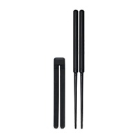 A soft-touch rubber exterior makes Monbento's MB chopsticks comfortable to hold, and a retractable design lets you store them easily in Monbento Bento boxes. A soft-touch rubber exterior makes Monbento's MB chopsticks comfortable to hold, and a retractable design lets you store them easily in Monbento Bento boxes.