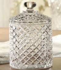 Fifth Avenue Crystal Muirfield Faceted Crystal Covered Jar- 5-1/2-Inch D by 8.25-Inch H Fifth Avenue Crystal Muirfield Faceted Crystal Covered Jar- 5-1/2-Inch D by 8.25-Inch H