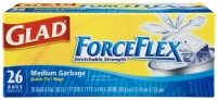Glad ForceFlex Garbage Bags, Quick-Tie, 8 Gallon, 26-Count Boxes (Pack of 12) Glad ForceFlex Garbage Bags, Quick-Tie, 8 Gallon, 26-Count Boxes (Pack of 12)