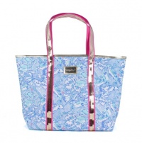 Lilly Pulitzer Kappa Kappa Gamma Skye Blue Sparkle Tote Handbag Lilly Pulitzer Kappa Kappa Gamma Skye Blue Sparkle Tote Handbag