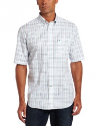 Nautica Men's Short Sleeve Plaid Button-Down Shirt