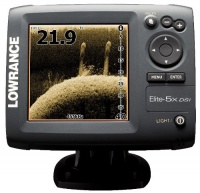 Lowrance 000-10235-001 Elite-5x DSI DownScan Imaging Fishfinder with 5-Inch Color LCD and 455/800 KHz Transom Mount Transducer