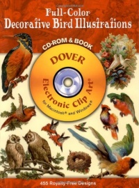 Full-Color Decorative Bird Illustrations CD-ROM and Book (Dover Electronic Clip Art)