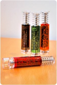 Kikkerland One Handed Pepper Grinder, Assorted Colors Kikkerland One Handed Pepper Grinder, Assorted Colors