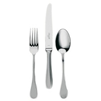 Named for the fortified cathedral, its austere and rounded forms are juxtaposed and highlighted with a fine double line in a new interpretation of the Louis Philippe style. Albi is available as a 5 piece place setting in both silver and sterling. Silver accessory pieces also available. Named for the fortified cathedral, its austere and rounded forms are juxtaposed and highlighted with a fine double line in a new interpretation of the Louis Philippe style. Albi is available as a 5 piece place setting in both silver and sterling. Silver accessory pieces also available.