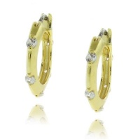 Lily Nily 18k Gold Overlay Children's Cubic Zirconia Hoop Earrings Lily Nily 18k Gold Overlay Children's Cubic Zirconia Hoop Earrings