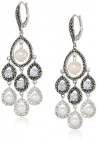Judith Jack Pearlette Sterling Silver, Marcasite and Fresh Water Pearl Chandelier Drop Earrings Judith Jack Pearlette Sterling Silver, Marcasite and Fresh Water Pearl Chandelier Drop Earrings
