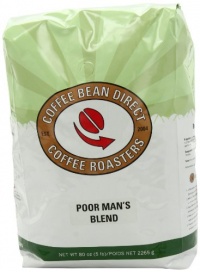 Coffee Bean Direct Poor Man's Blend, Whole Bean Coffee, 5-Pound Bag Coffee Bean Direct Poor Man's Blend, Whole Bean Coffee, 5-Pound Bag