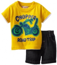 Kids Headquarters Baby-Boys Infant Tee With Denim Short, Yellow, 24 Months Kids Headquarters Baby-Boys Infant Tee With Denim Short, Yellow, 24 Months