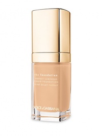 For the woman who desires to enhance her natural beauty with a complexion that gleams with lustrous radiance. Dolce & Gabbana presents a sophisticated, modern fluid format for foundation that is silken and sensuous. Dressing the skin with radiant, golden light, the complexion appears perfected with a flawless, dewy finish and impalpable coverage. Each shade offers skin an amazing natural looking coverage with skin conditioning and hydrating benefits. Made in Italy. For the woman who desires to enhance her natural beauty with a complexion that gleams with lustrous radiance. Dolce & Gabbana presents a sophisticated, modern fluid format for foundation that is silken and sensuous. Dressing the skin with radiant, golden light, the complexion appears perfected with a flawless, dewy finish and impalpable coverage. Each shade offers skin an amazing natural looking coverage with skin conditioning and hydrating benefits. Made in Italy.