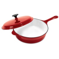 Heuck 33027 Porcelain Enamel Cast Iron 10.5 Inch Chicken Fryer, Red Heuck 33027 Porcelain Enamel Cast Iron 10.5 Inch Chicken Fryer, Red