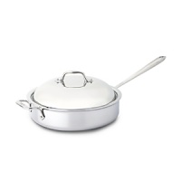 Deeper than traditional fry pans, this pan is ideal for sautéing, frying, browning and searing. With tall, straight sides, it is also useful in cooking fresh pasta sauces, and any dish that requires liquid added to sautéed ingredients. Deeper than traditional fry pans, this pan is ideal for sautéing, frying, browning and searing. With tall, straight sides, it is also useful in cooking fresh pasta sauces, and any dish that requires liquid added to sautéed ingredients.