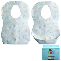 Luvable Friends 24 Count Disposable Bibs, White Luvable Friends 24 Count Disposable Bibs, White