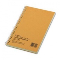 National Brand Brown Board Cover Notebook, Narrow, 1-Subject, Green Paper, 7.75 x 5 Inches, 80 Sheets (33002) National Brand Brown Board Cover Notebook, Narrow, 1-Subject, Green Paper, 7.75 x 5 Inches, 80 Sheets (33002)