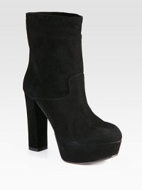Lust-worthy design of ultra-soft suede, lifted with a sturdy platform and tall block heel. Self-covered heel, 4½ (115mm)Wooden platform, 1¼ (30mm)Compares to a 3¼ heel (80mm)Suede upperPull-on styleLeather lining and solePadded insoleMade in ItalyOUR FIT MODEL RECOMMENDS ordering one size up as this style runs small. Lust-worthy design of ultra-soft suede, lifted with a sturdy platform and tall block heel. Self-covered heel, 4½ (115mm)Wooden platform, 1¼ (30mm)Compares to a 3¼ heel (80mm)Suede upperPull-on styleLeather lining and solePadded insoleMade in ItalyOUR FIT MODEL RECOMMENDS ordering one size up as this style runs small.