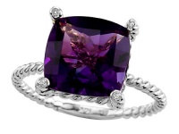Genuine Amethyst Ring by Effy Collection® in 14 kt White Gold Size 7.5 Genuine Amethyst Ring by Effy Collection® in 14 kt White Gold Size 7.5