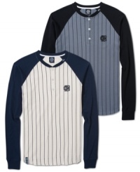 With a cool baseball shirt design made from cozy knit, this LRG henley is a style home run. With a cool baseball shirt design made from cozy knit, this LRG henley is a style home run.