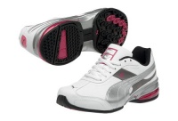 Puma Women's Cell Turin 2 Running Shoe,White Puma/Silver/ Raspberry,9 B US