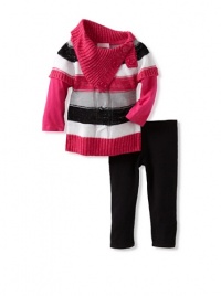 Nannette Baby-Girls Infant 2 Piece Striped Sweater Set, Pink, 18 Months Nannette Baby-Girls Infant 2 Piece Striped Sweater Set, Pink, 18 Months