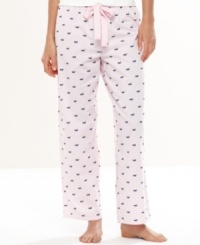 Lounge around in the easy style of Nautica's Woven Ankle pajama pants. This super soft cotton pair features an elastic waistband with a cute ribbon drawstring. Lounge around in the easy style of Nautica's Woven Ankle pajama pants. This super soft cotton pair features an elastic waistband with a cute ribbon drawstring.