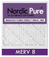 Nordic Pure 12x24x1M8-6 MERV 8 Pleated AC Furnace Air Filter, 12x24x1, Box of 6