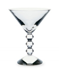 Baccarat redefines bold with the statuesque Vega martini glass. Premium crystal balancing a clear bowl, weighty base and chunky, beaded stem exudes chic luxury in any setting. Baccarat redefines bold with the statuesque Vega martini glass. Premium crystal balancing a clear bowl, weighty base and chunky, beaded stem exudes chic luxury in any setting.