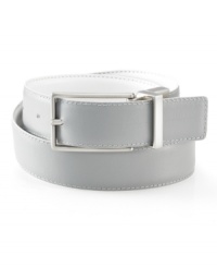 Shine on. This reversible belt from Calvin Klein lights the way to great style. Shine on. This reversible belt from Calvin Klein lights the way to great style.