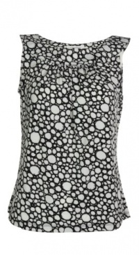 Calvin Klein Women's Circles Printed Sleeveless Blouse Calvin Klein Women's Circles Printed Sleeveless Blouse