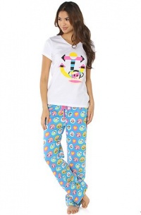 Paul Frank Women's Anchor and Julius Print Pajama