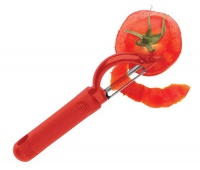 Messermeister Pro-Touch Red Serrated Swivel Peeler Messermeister Pro-Touch Red Serrated Swivel Peeler