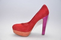 Steve Madden Women's Beasst Suede Platform Pumps on Red Multi Steve Madden Women's Beasst Suede Platform Pumps on Red Multi