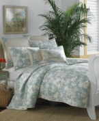 Bahama breeze. Complement your Plantation Floral Aqua bedding with this decorative pillow from Tommy Bahama, featuring a Bahama map print in a cool aqua hue. Envelope closure.